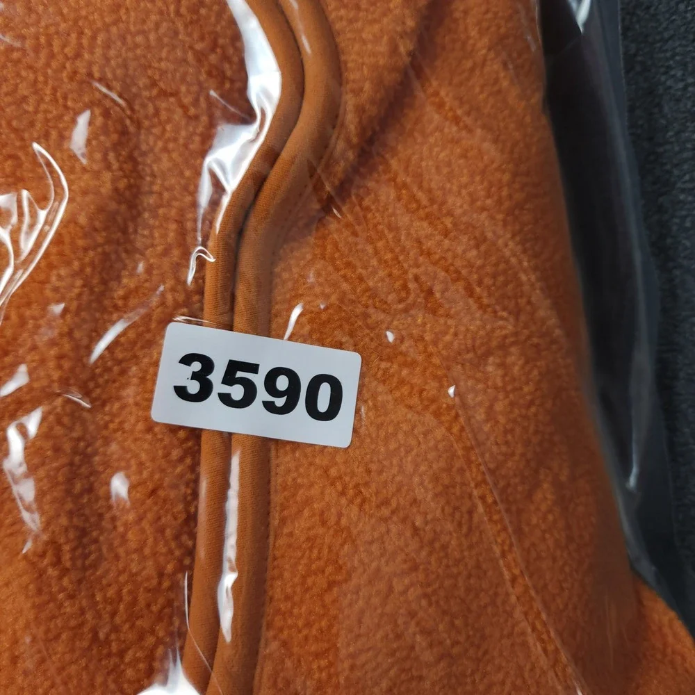 LL Bean Fleece Vest‎ Orange Full Zip Pockets Men's Size S Regular Outdoor